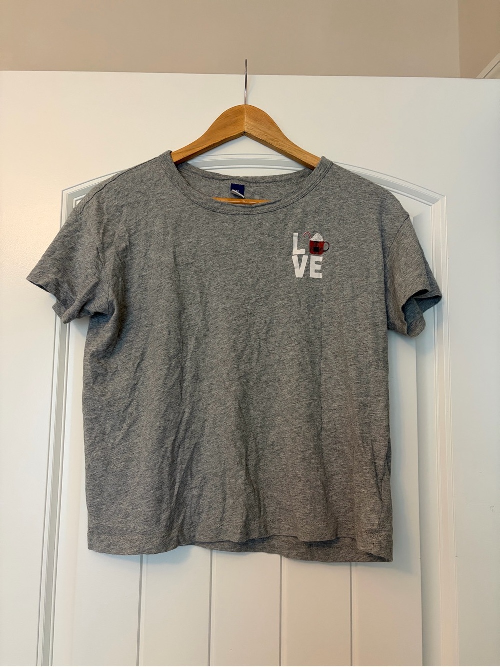 Grey 'Love' Graphic Short Sleeve Tee - women’s Casual Shirt